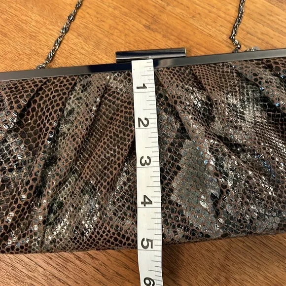 OLGA BERG SNAKESKIN CLUTCH/SHOULDER BAG - Picture 14 of 16